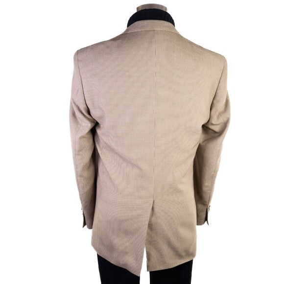 Joseph & Feiss Size 38L Sport Coat Jacket Blazer Beige Two Button Single Vented - Picture 8 of 13